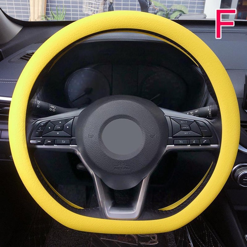 Car silicone steering wheel cover, men's and women's summer fashion, sweat-absorbent, non-slip, universal, all seasons, thin and soft.